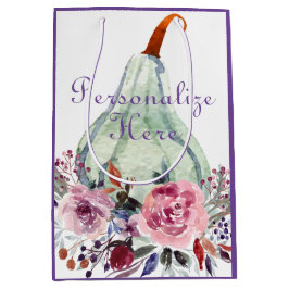 Sacola Para Presentes Média Pumpkin pastel elegante queda chocante