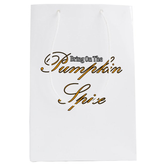 Sacola Para Presentes Média Pumpkin Spice (Frente)
