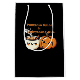 Sacola Para Presentes Média Pumpkin Spice e Tudo Muito Bom - outono