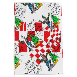 Sacola Para Presentes Média PUNK ROCK XMAS c/ VERIFICADO