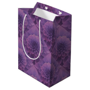 Sacola Para Presentes Média Purple Dahlia