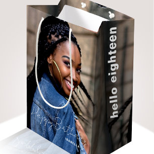 Sacola Para Presentes Média Qualquer Meio de Foto Personalizado de Tendência d