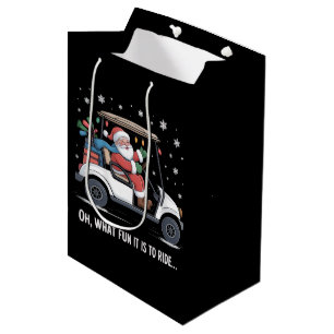 Sacola Para Presentes Média Que Diversão É Andar De Carrinho De Golfe Dirigido