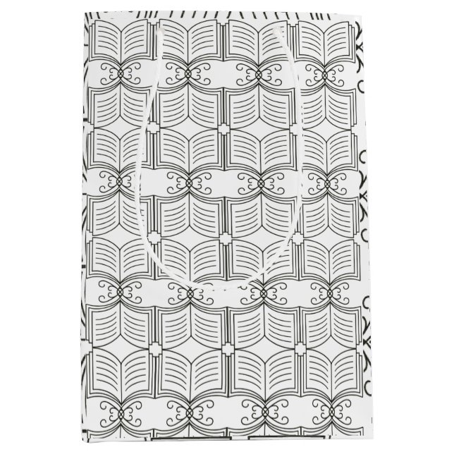 Sacola Para Presentes Média Quebra de presentes na biblioteca (Frente)