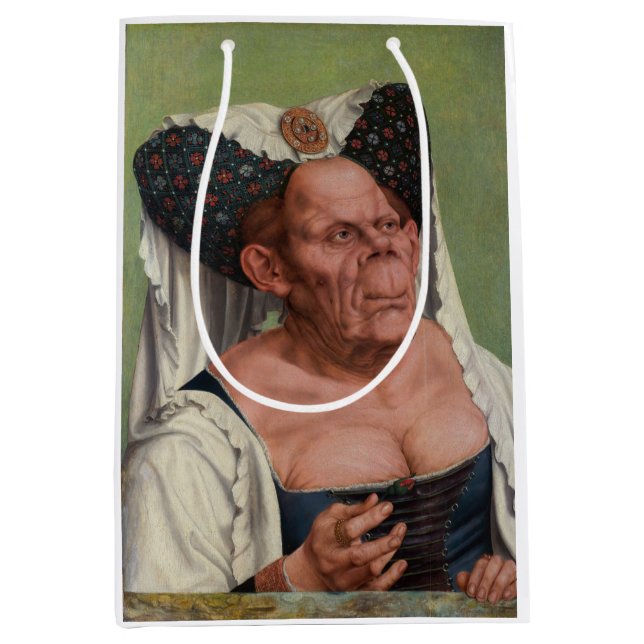 Sacola Para Presentes Média Quentin Matsys - Uma Mulher Velha Grotesca (Frente)