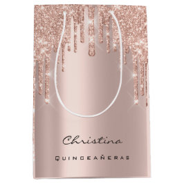 Sacola Para Presentes Média Quinceañeras Sweet 16º 15 Bridal Sparkly Favor