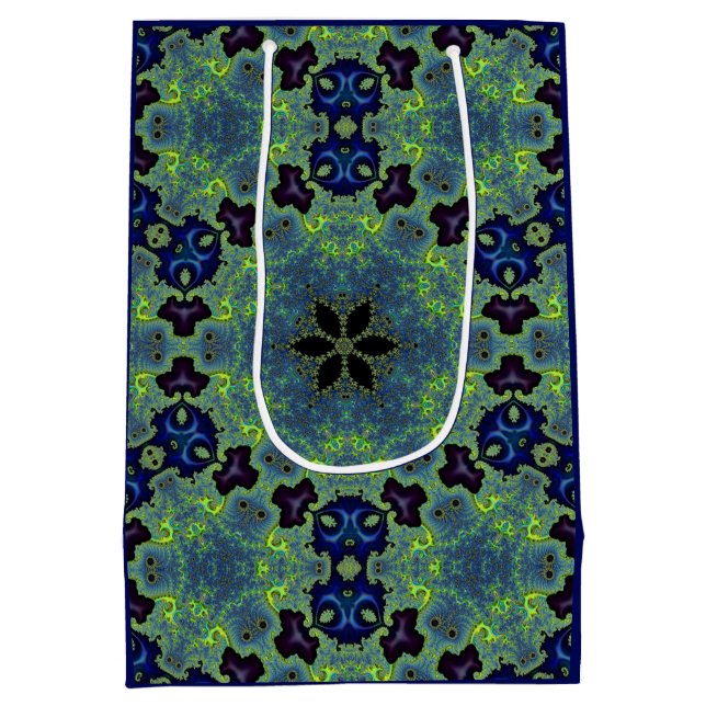 Sacola Para Presentes Média Radiant Fractal Symphony (Verso)