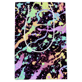 Sacola Para Presentes Média rainbow ink splash extreme :