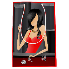 Sacola Para Presentes Média Rainha do Jogo - Saco de presente brilhante de Las