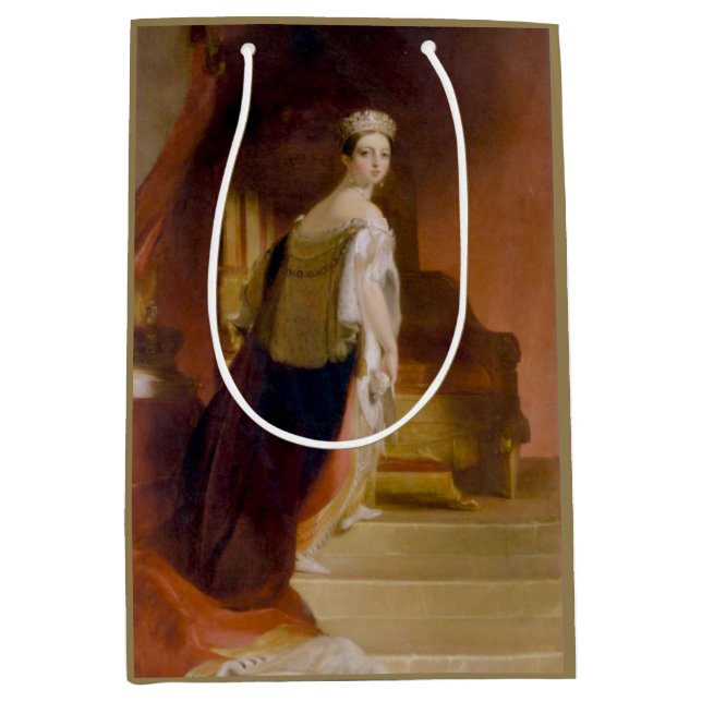 Sacola Para Presentes Média Rainha Vitória (por Thomas Sully) (Frente)
