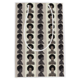 Sacola Para Presentes Média Rainhas Afrofuturistas Monocromáticas
