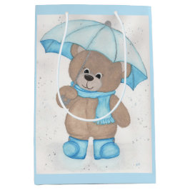 Sacola Para Presentes Média Rainy Daze Teddy Bear