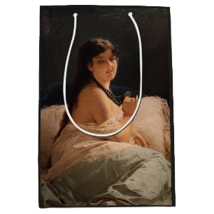 Sacola Para Presentes Média Rapariga com Medalhão (por Gerolamo Induno)