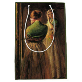 Sacola Para Presentes Média Rapariga com um Saco Verde (por Joseph DeCamp)