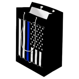 Sacola Para Presentes Média Rasgado para fora policie a bandeira americana