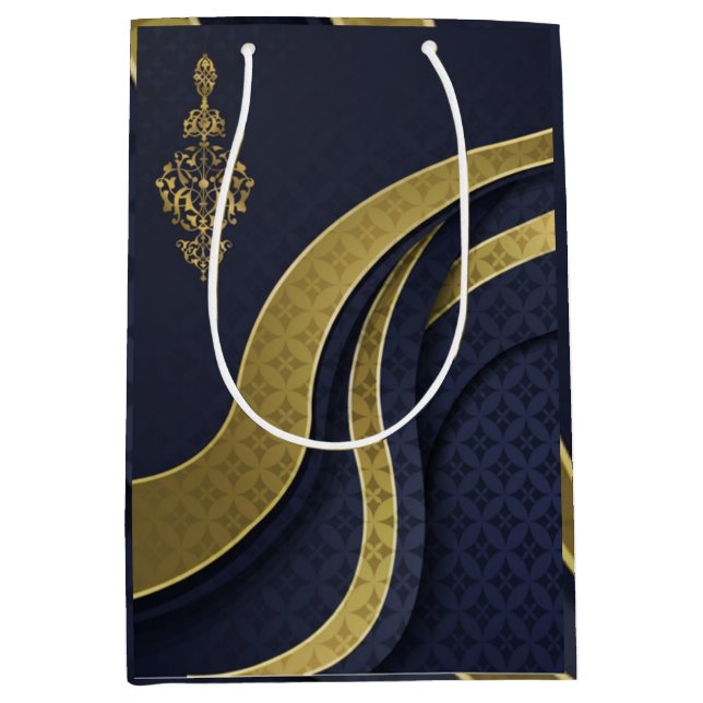 Sacola Para Presentes Média Real elegante luxo (Frente)