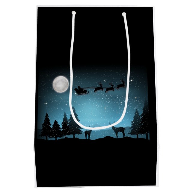 Sacola Para Presentes Média Rebelde Adorável À Noite (Verso)