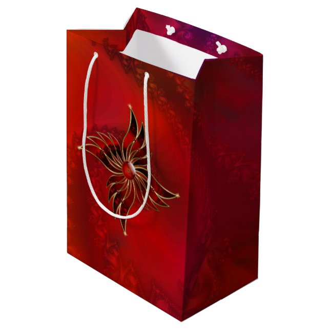 Sacola Para Presentes Média Red As Flame Gift Bag (Verso inclinado)
