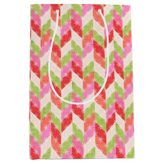 Sacola Para Presentes Média Red chevron twinkle Gift Bag