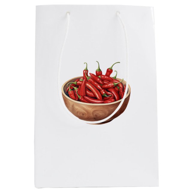 Sacola Para Presentes Média Red Chili Peppers (Frente)