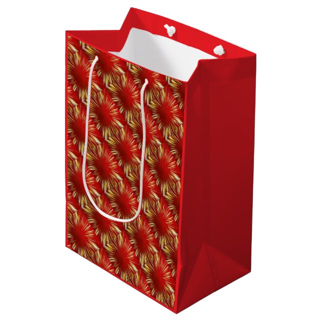Sacola Para Presentes Média Red Gift Bag (Frente inclinada)