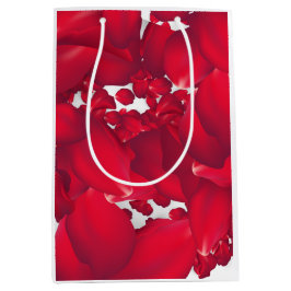 Sacola Para Presentes Média Red Petal Print Medium Gift Bag