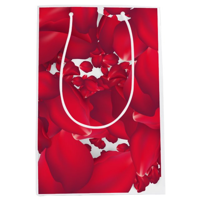 Sacola Para Presentes Média Red Petal Print Medium Gift Bag (Frente)