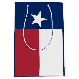 Sacola Para Presentes Média Red White Blue Texas Flag