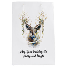 Sacola Para Presentes Média Refinação, Feliz e Feriados Brilhantes