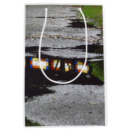 Sacola Para Presentes Média Reflexão da Janela Tabernacle - Vineyard de Martha