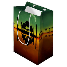 Sacola Para Presentes Média Reflexão da noite de Eid Mubarak