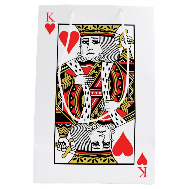 Sacola Para Presentes Média Rei dos corações (Verso)