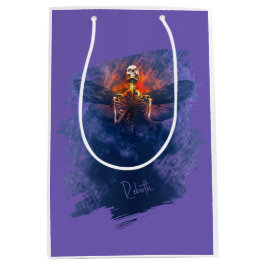 Sacola Para Presentes Média Renascimento. Esqueleto com asas ascensões