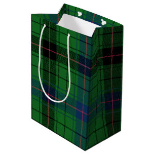 Sacola Para Presentes Média Retro Tartan Davidson Green Xadrez