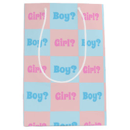 Sacola Para Presentes Média Revelação de Menino ou Menina