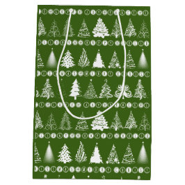 Sacola Para Presentes Média Rico de Natal Árvore Verde Saco de Presente