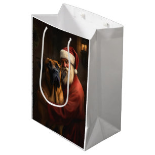 Sacola Para Presentes Média Ridgeback Santa Claus Natal Festivo