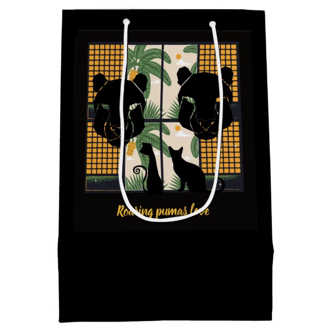 Sacola Para Presentes Média Roaring Pumas Hearts (Verso)