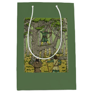 Sacola Para Presentes Média Robin Hood na Floresta Sherwood