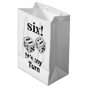 Sacola Para Presentes Média Rolar Dados Seis É Minha Vez Rolar Dados