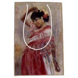 Sacola Para Presentes Média Romani Gypsy Woman Dancing (por Albert Edelsense)