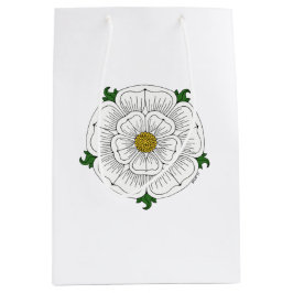 Sacola Para Presentes Média Rosa Branca de York