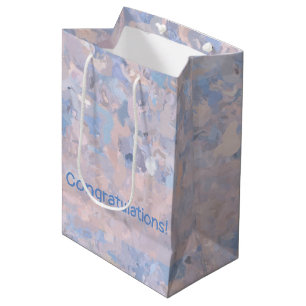 Sacola Para Presentes Média Rosa claro e Azul