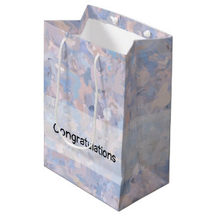 Sacola Para Presentes Média Rosa claro e Azul