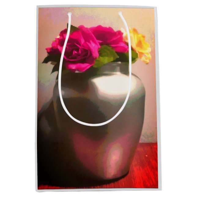 Sacola Para Presentes Média Rosa do amor Gift Bag (Frente)