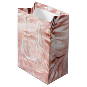 Sacola Para Presentes Média Rosa Zebra, cor-de-rosa,