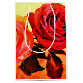 Sacola Para Presentes Média Rosas brilhantes