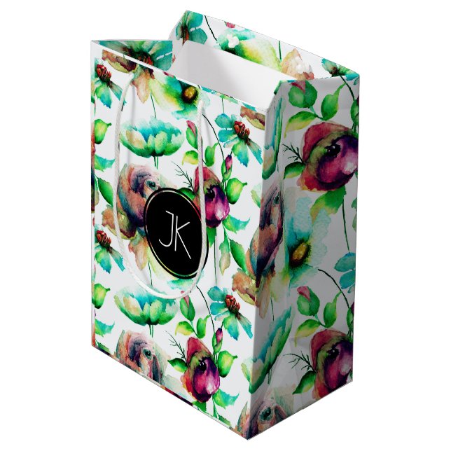 Sacola Para Presentes Média Rosas vermelhas Na Textura Loura Da Madeira (Verso inclinado)