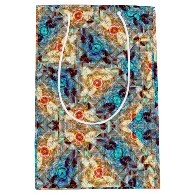 Sacola Para Presentes Média Rose Prism Whirl (Frente)