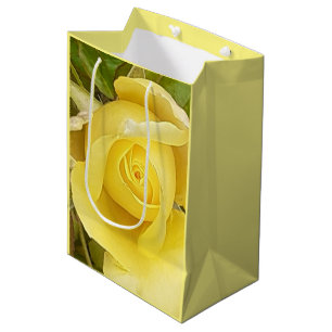 Sacola Para Presentes Média Rosebud Amarela